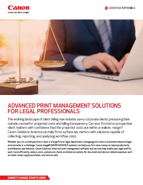 Canon, Print Management Solutions, Legal, Allen Young Office Machines