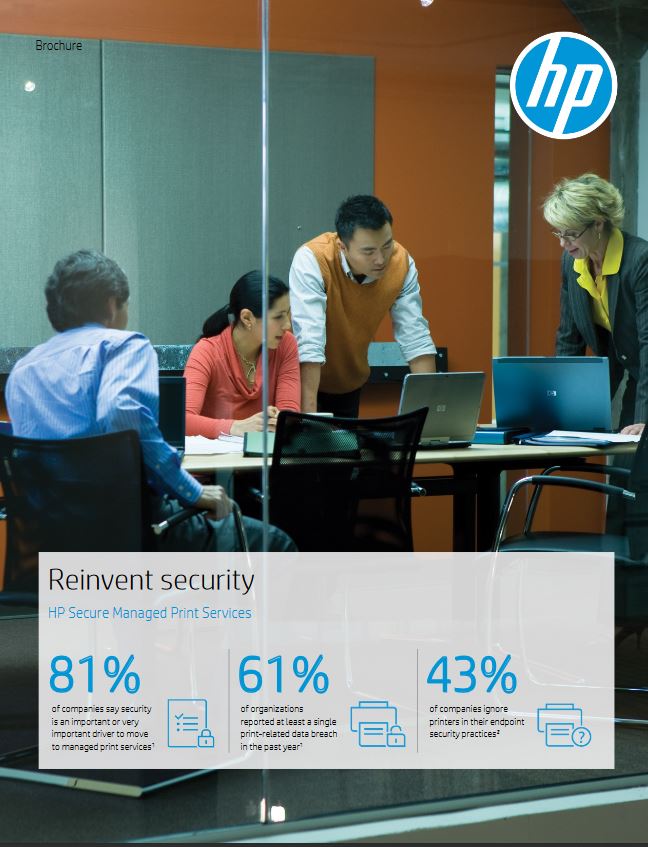 HP, Managed Print Services, Reinvent, Security, Brochure, HP, Hewlett Packard, Allen Young Office Machines