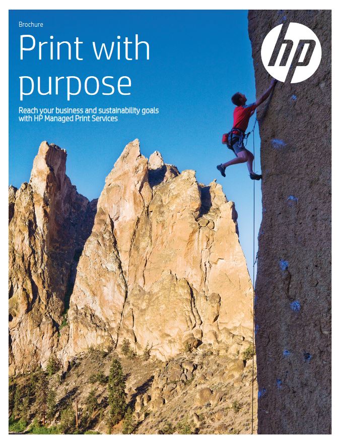 HP, Print With Purpose, MPS Brochure, Cover, HP, Hewlett Packard, Allen Young Office Machines