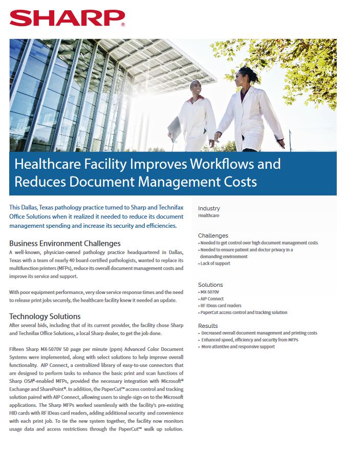 sharp, healthcare, Allen Young Office Machines
