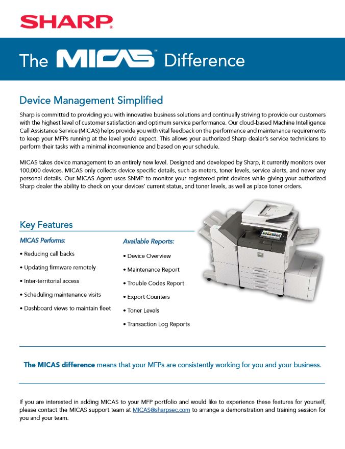 Sharp, Micas, Allen Young Office Machines